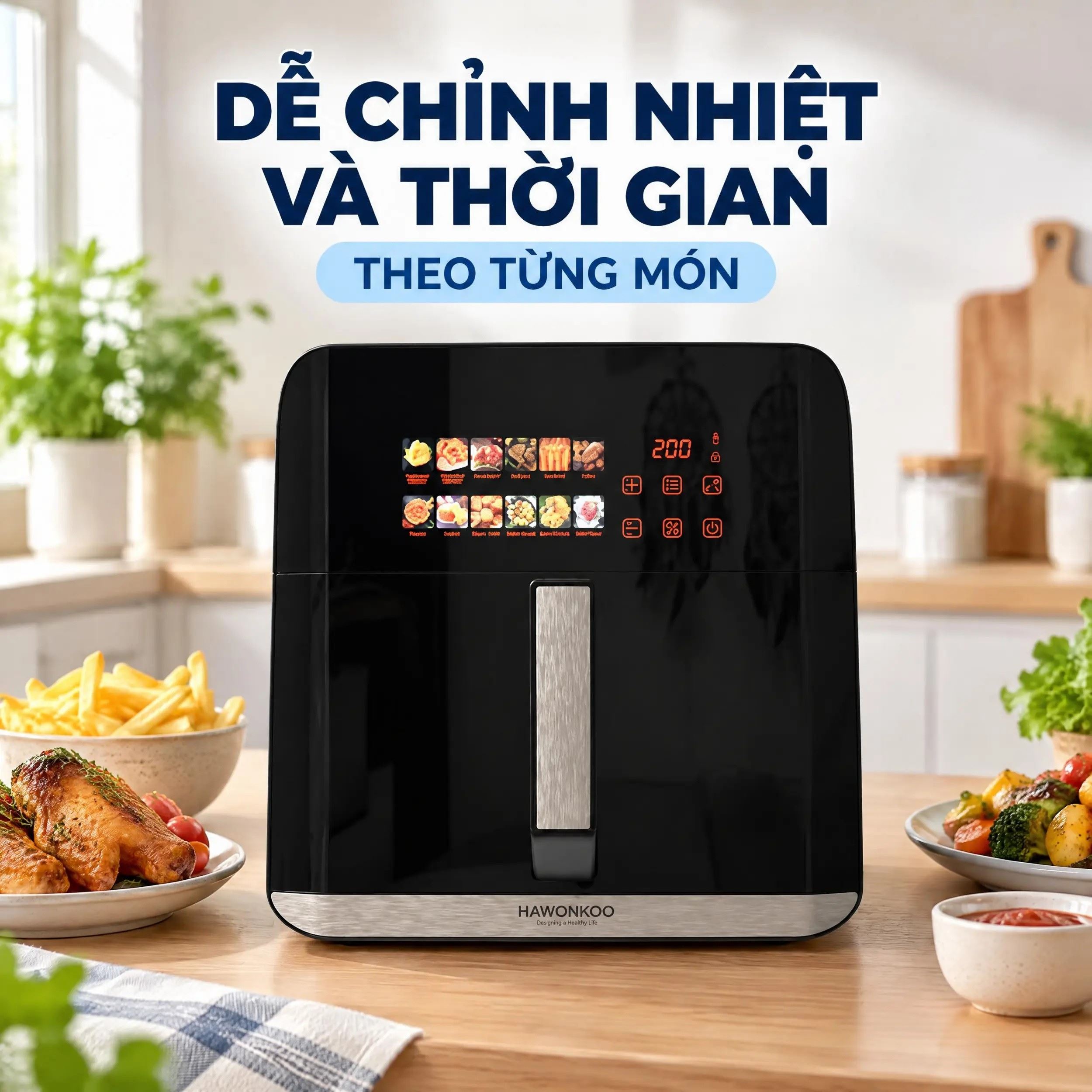 Nồi chiên không dầu Hawonkoo 10 lít AFH-106 - Dễ điều chỉnh nhiệt và thời gian Nồi chiên không dầu Hawonkoo 10 lít AFH-106 - Dễ điều chỉnh nhiệt và thời gian