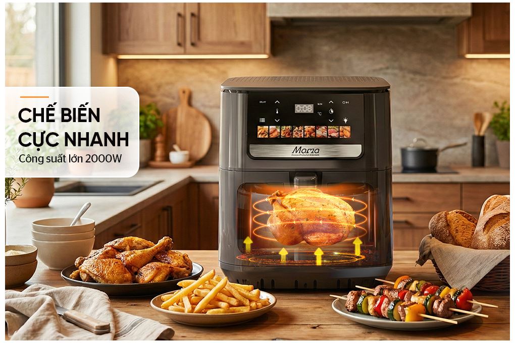 Nồi chiên không dầu Sunhouse Mama 10 lít SHD4096 Màu Đen