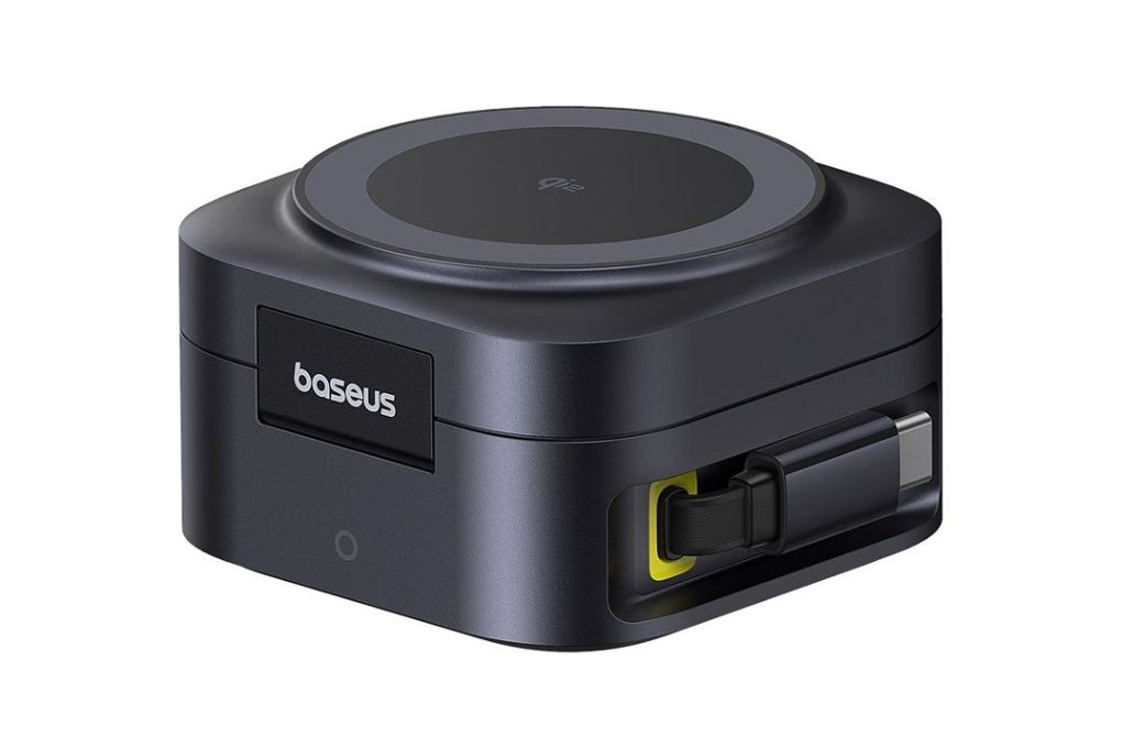 Đế sạc nhanh không dây 2 in 1 67W Magnetic Baseus PicoGo BSW-540 kèm Cáp Type C - Type C Màu Đen