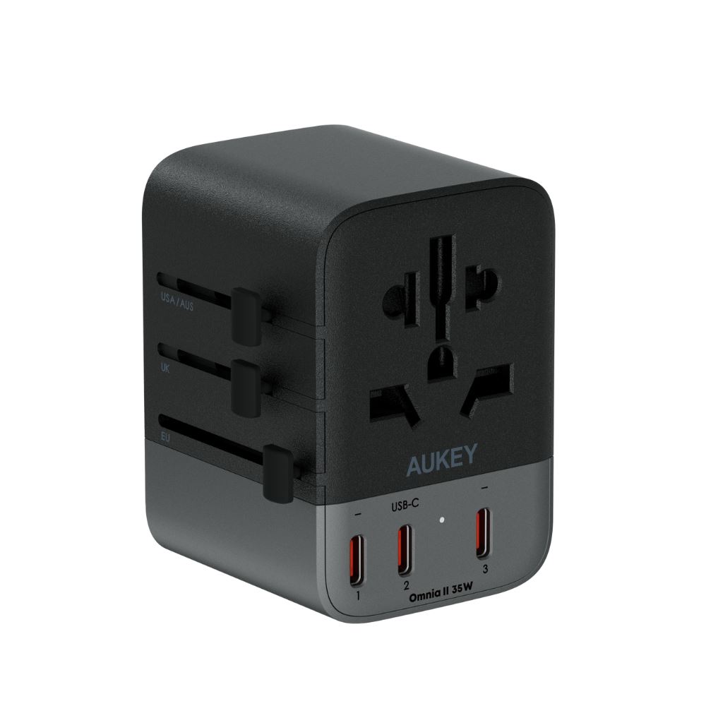 Adapter sạc du lịch đa cổng PD 35W Aukey PA-TA07A