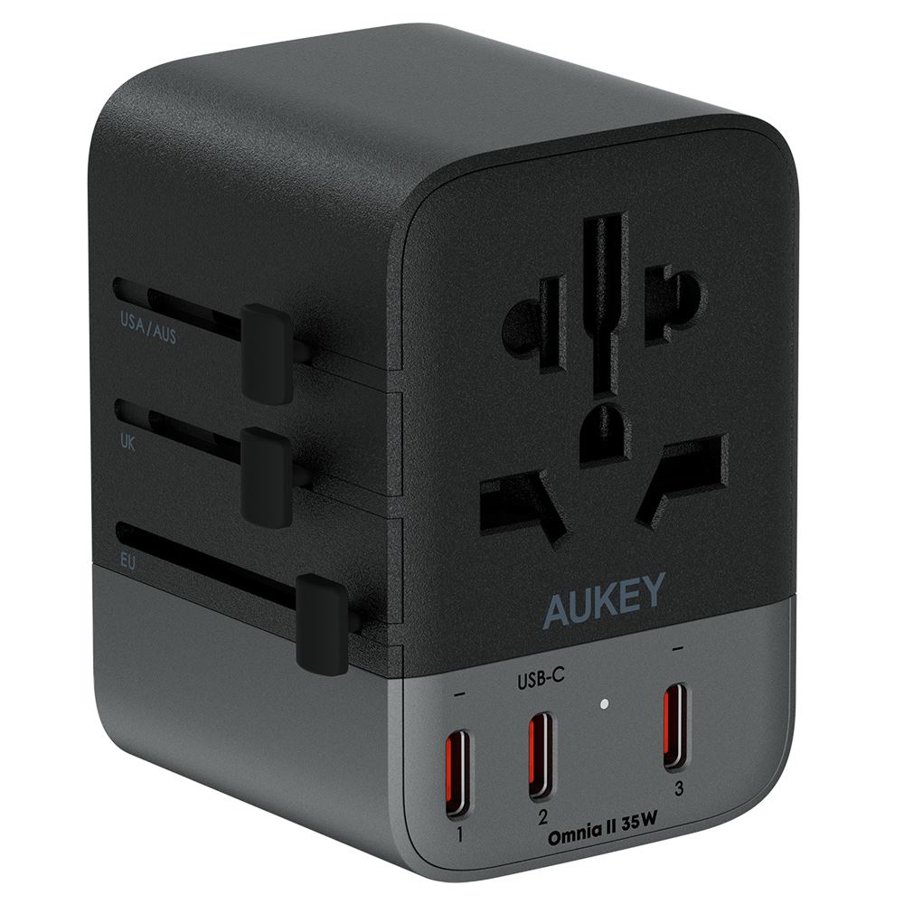 Adapter sạc du lịch đa cổng PD 35W Aukey PA-TA07A - 2
