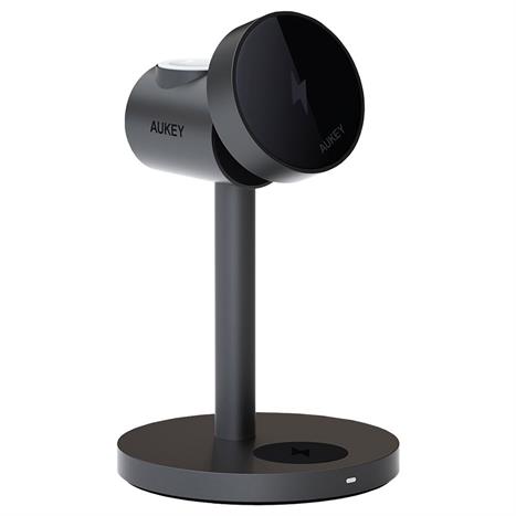 Đế sạc không dây 3 in 1 15W Aukey LC-MC311 Màu Xám