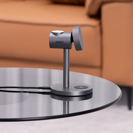 Đế sạc không dây 3 in 1 15W Aukey LC-MC311 Màu Xám