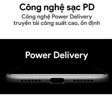 Sạc nhanh Type-C PD 20W Dekey Power Pioneer A2366 - Đen Màu Đen