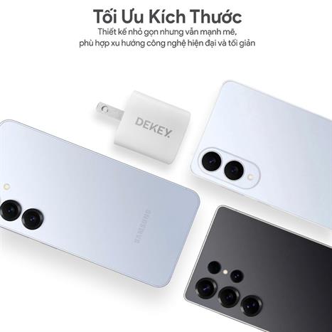 Sạc nhanh 2 cổng USB Type-C PD 33W Dekey Power Pioneer A2388 - Trắng Màu Trắng