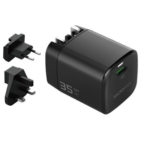 Sạc nhanh Type-C PD GaN 35W MicroPack Power Server 35 MWC135 - Đen Màu Đen