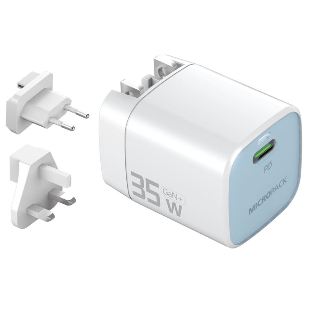 Sạc nhanh Type-C PD GaN 35W MicroPack Power Server 35 MWC135 - Xanh dương - 2