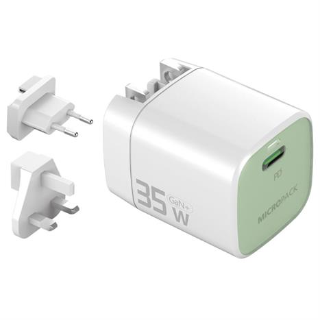 Sạc nhanh Type-C PD GaN 35W MicroPack Power Server 35 MWC-135 - Xanh lá Màu Xanh lá