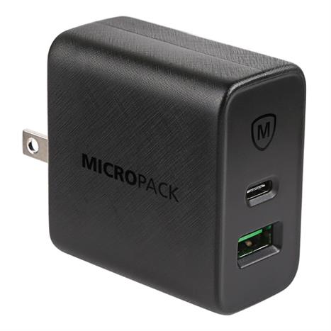 Sạc nhanh 2 cổng USB Type-C QC PD 65W MicroPack Power Server 65 MWC265PD Màu Đen