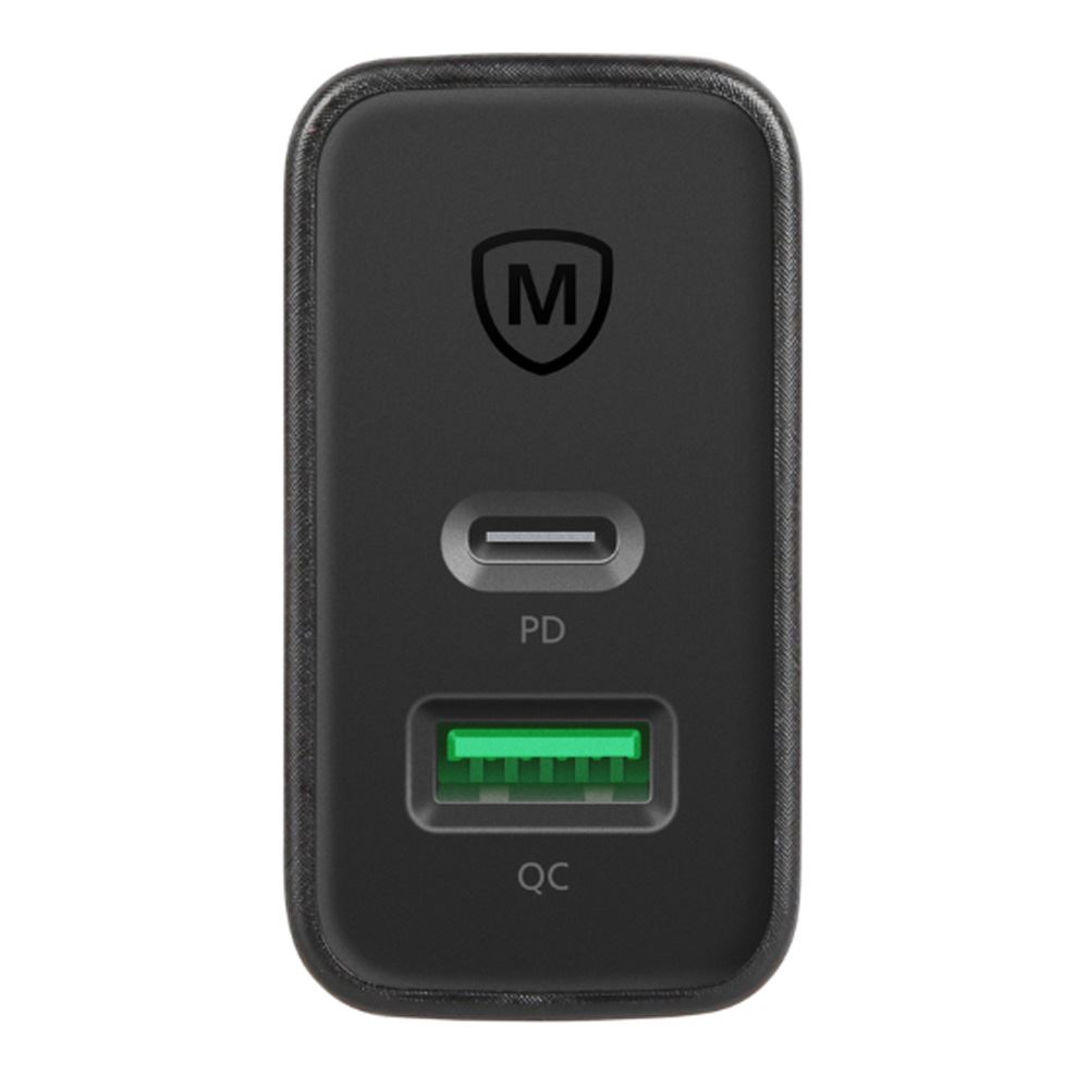 Sạc nhanh 2 cổng USB Type-C QC PD 65W MicroPack Power Server 65 MWC265PD Màu Đen