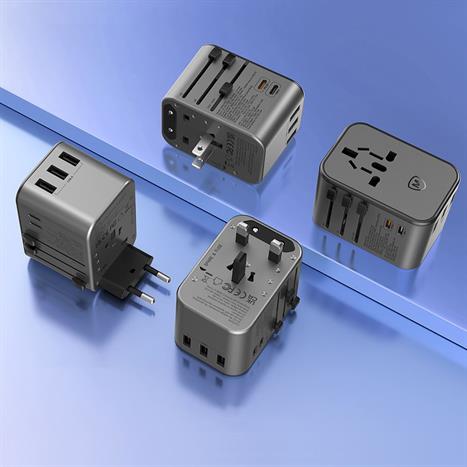 Sạc du lịch 3 cổng USB Type-C PD PPS 35W MicroPack Traveller 35 MTA535 Màu Xám