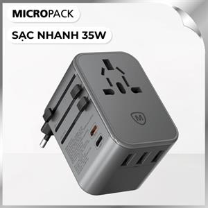 Sạc du lịch 3 cổng MicroPack Traveller 35 MTA535