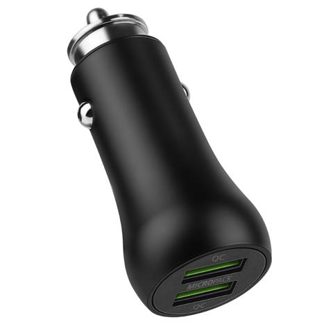 Sạc xe hơi 2 cổng USB QC 36W MicroPack Power Lite 2 MCC 236QC Màu Đen