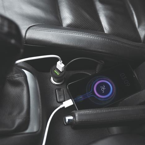 Sạc xe hơi 2 cổng USB QC 36W MicroPack Power Lite 2 MCC 236QC Màu Đen