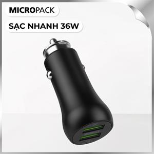 Sạc xe hơi 2 cổng MicroPack Power Lite 2 MCC 236QC