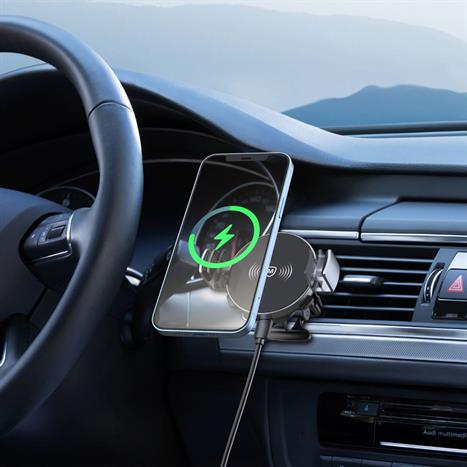 Đế sạc không dây 15W MicroPack Power Motor Magnetic MCC15WM Màu Đen