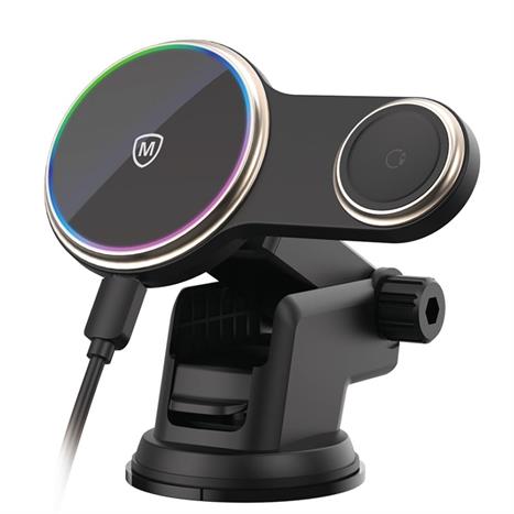 Đế sạc không dây 2 in 1 15W MicroPack Magnetic Car Charger Mount MCC-215M Màu Đen