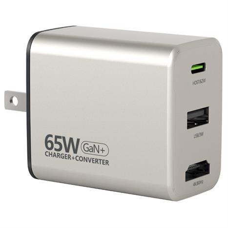 Sạc nhanh 2 cổng USB Type-C GaN 65W MicoPack MWC-265H Màu Vàng đồng