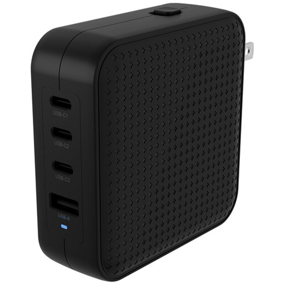 Sạc nhanh 4 cổng USB Type-C PD QC 3.0 GaN 100W HyperJuice HJ1002BKWWGL - Đen Màu Trắng