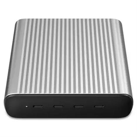 Sạc nhanh 4 cổng Type-C PD 3.1 QC 4.0 GaN 100W HyperJuice HJGAN245 - Xám Màu Xám