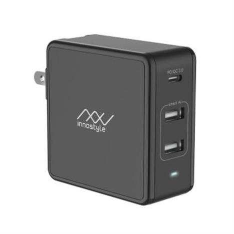 Sạc nhanh 3 cổng Type-C PD 61W Innostyle Gomax Plus IC73-3PDBLK Màu Đen