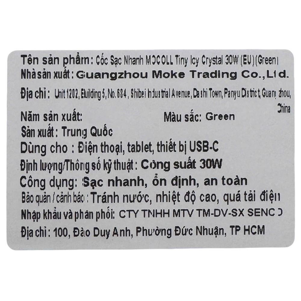 Sạc nhanh Type C PD 30W MOCOLL MOC8905 - 4