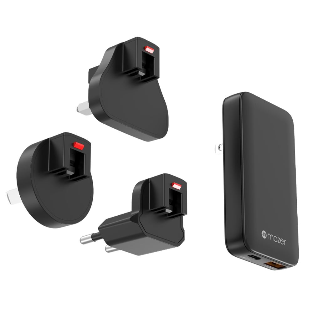 Sạc nhanh 2 cổng USB Type-C PD GaN 65W Mazer M-G65slim-bk - Các chuẩn cắm