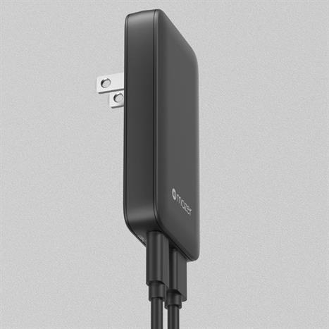 Sạc nhanh 2 cổng USB Type-C PD GaN 65W Mazer M-G65SLIM-BK Màu Đen