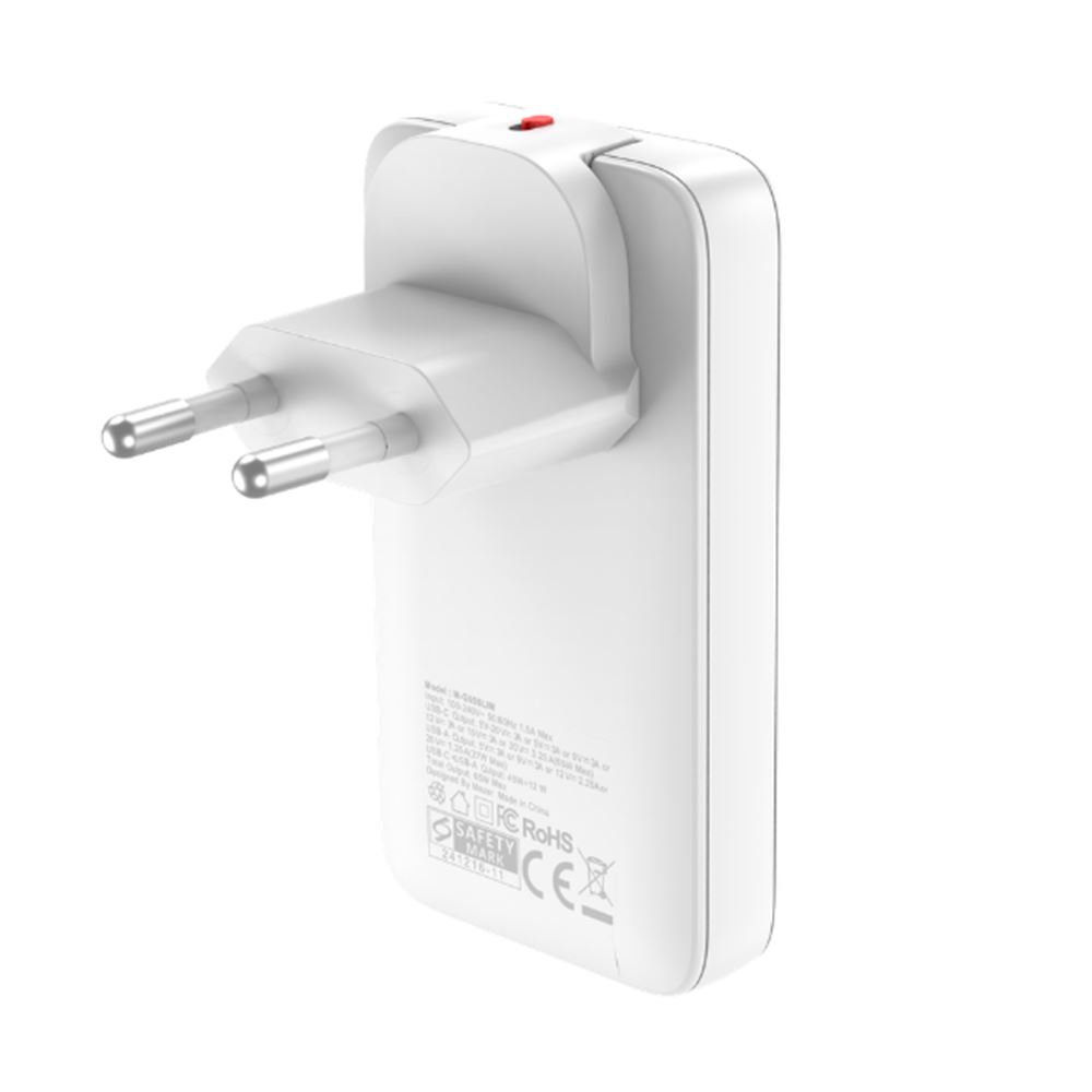 Sạc nhanh 2 cổng USB Type-C PD GaN 65W Mazer M-G65SLIM-WH - 6