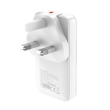 Sạc nhanh 2 cổng USB Type-C PD GaN 65W Mazer M-G65SLIM-WH Màu Trắng