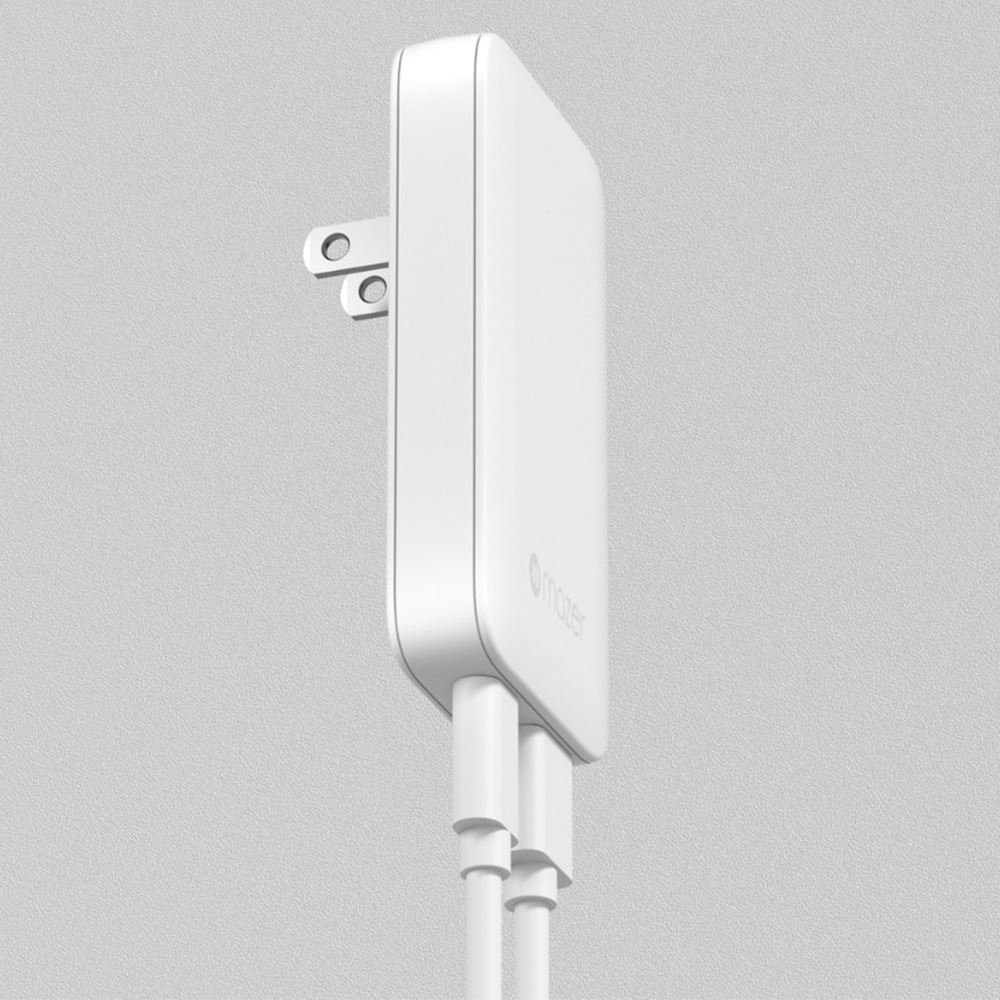 Sạc nhanh 2 cổng USB Type-C PD GaN 65W Mazer M-G65slim-WH - Thiết kế