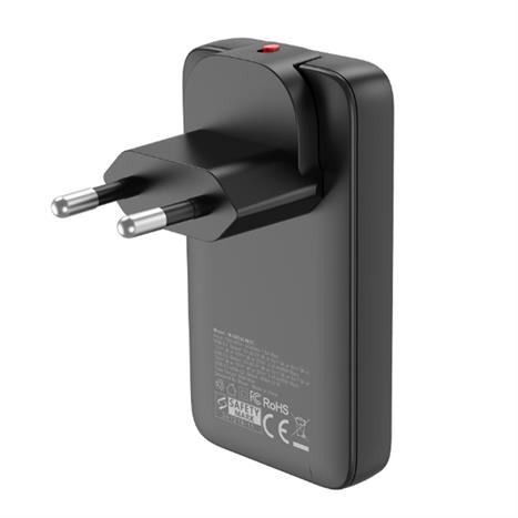 Sạc nhanh 2 cổng Type-C PD GaN 65W Mazer M-G65SLIM2C-BK Màu Đen