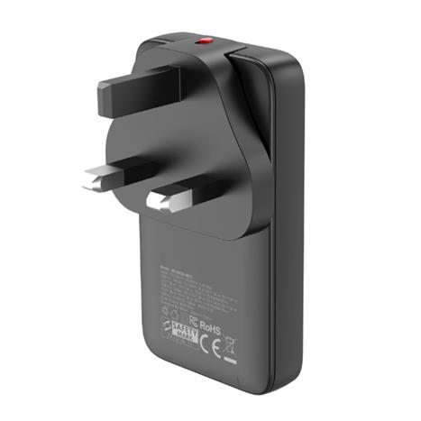 Sạc nhanh 2 cổng Type-C PD GaN 65W Mazer M-G65SLIM2C-BK Màu Đen