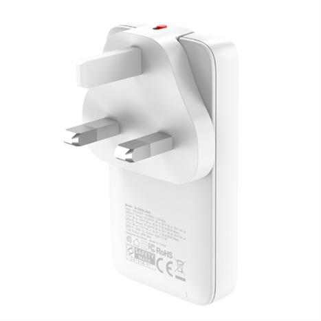 Sạc nhanh 2 cổng Type-C PD GaN 65W Mazer M-G65SLIM2C-WH Màu Trắng