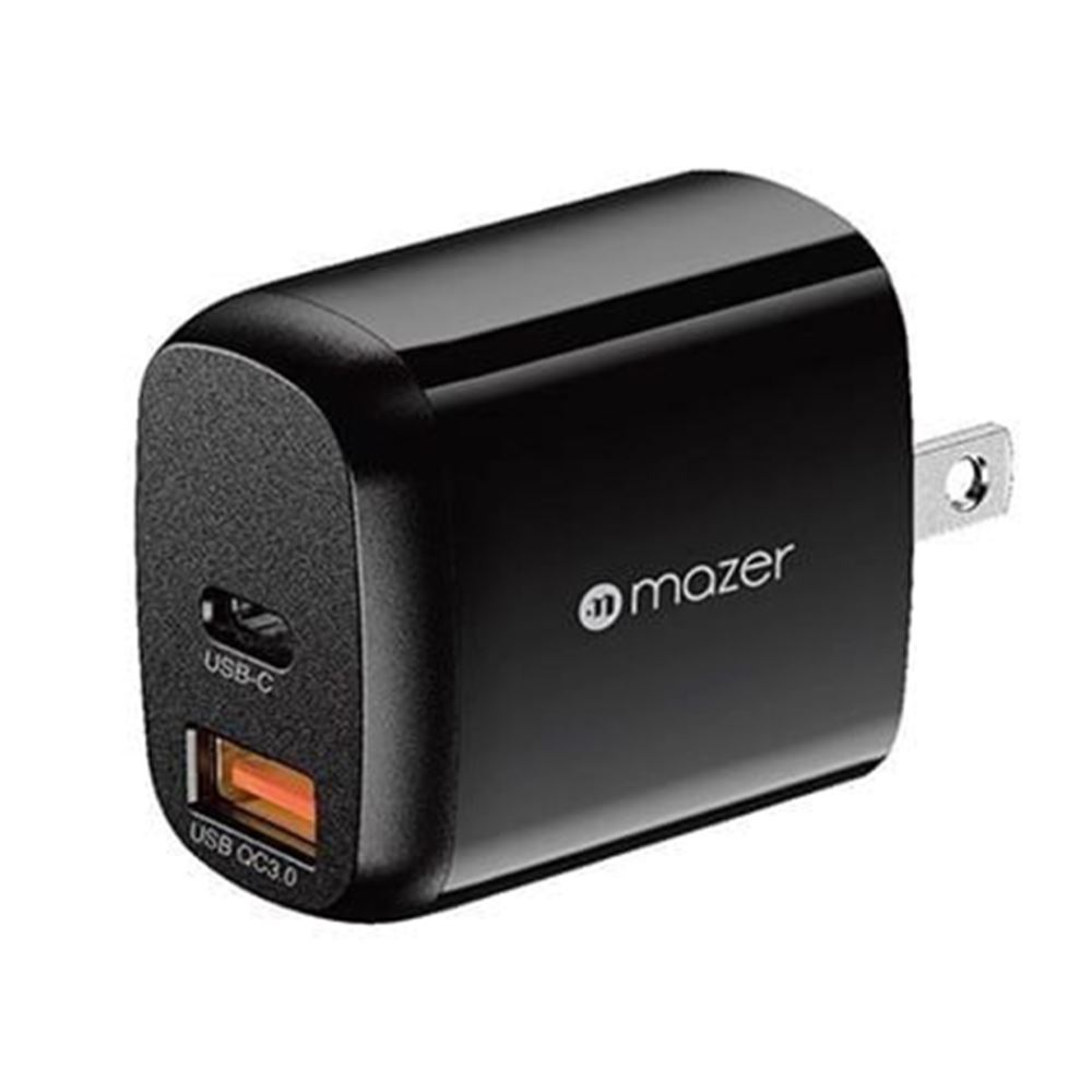 Sạc nhanh 2 cổng USB Type-C QC 3.0 GaN 20W Mazer M-GAN20US-V2-B - Cổng sạc