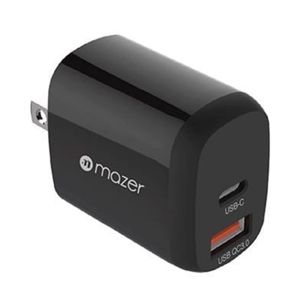 Sạc nhanh 2 cổng USB Type-C QC 3.0 GaN 20W Mazer M-GAN20US-V2-BK - 2
