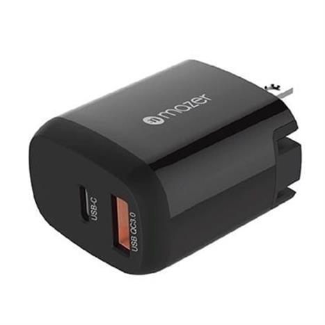 Sạc nhanh 2 cổng USB Type-C QC 3.0 GaN 20W Mazer M-GAN20US-V2-BK Màu Đen