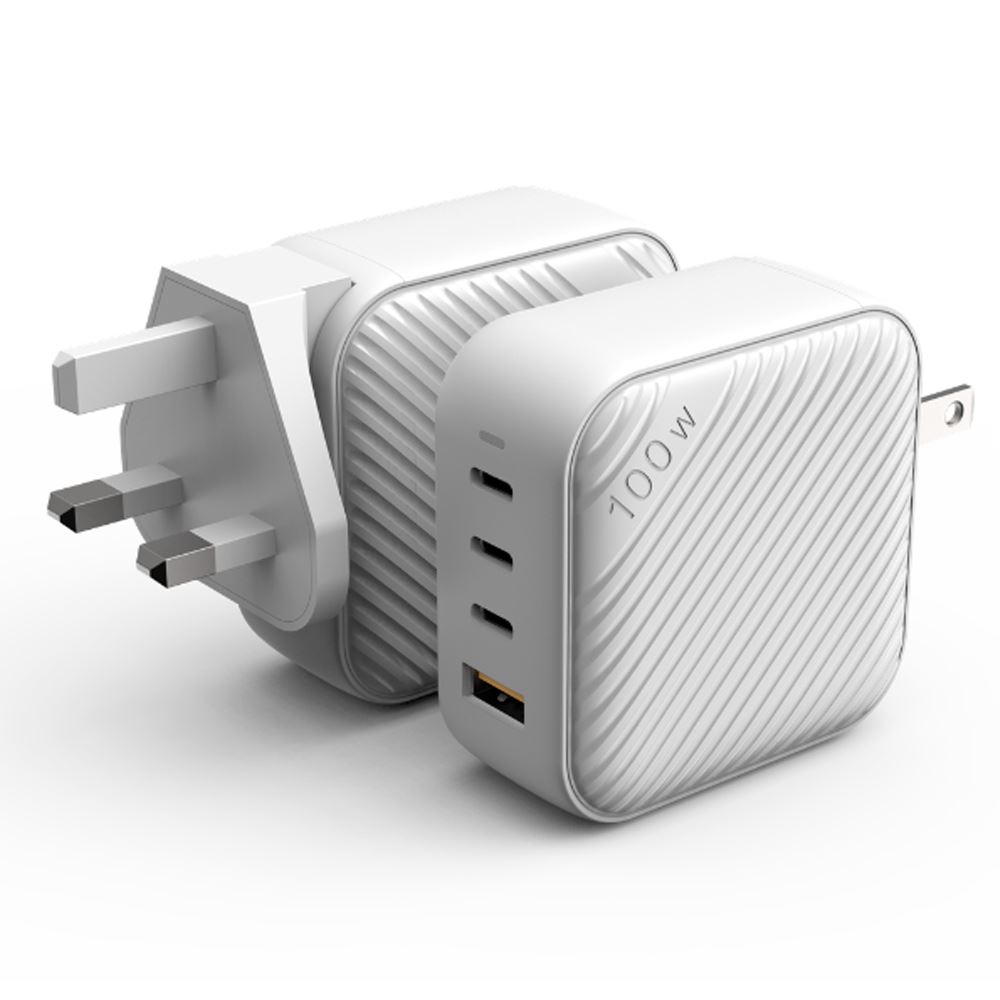 Sạc nhanh 4 cổng USB Type-C PD QC 3.0 GaN 100W Mazer M-GAN100W-WH - Thiết kế