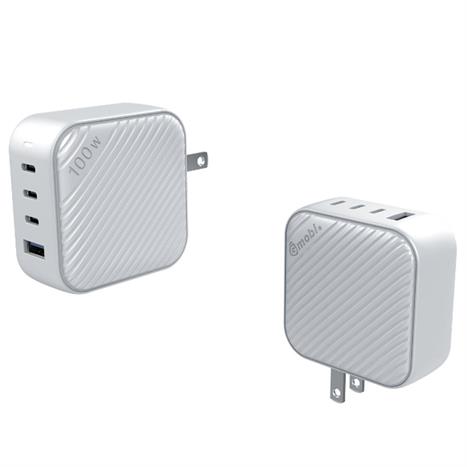 Sạc nhanh 4 cổng USB Type-C PD QC 3.0 GaN 100W Mazer M-GAN100W-WH Màu Trắng