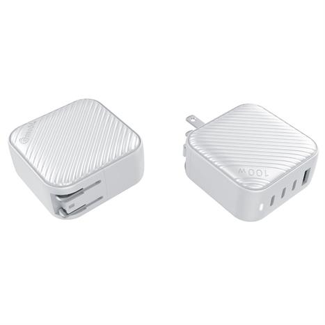 Sạc nhanh 4 cổng USB Type-C PD QC 3.0 GaN 100W Mazer M-GAN100W-WH Màu Trắng