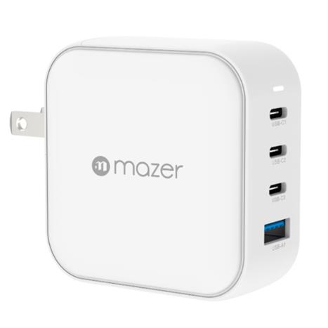 Sạc nhanh 4 cổng USB Type-C PD QC 4+ GaN 100W Mazer M-GAN100W-BC Màu Trắng