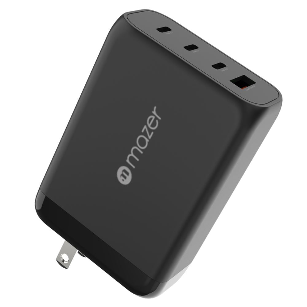 Sạc nhanh 4 cổng USB Type-C PD GaN 120W Mazer M-GAN120W-BK