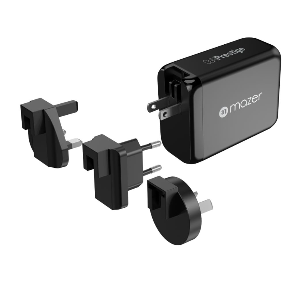 Sạc nhanh 4 cổng USB Type-C PD QC 4+ GaN 200W Mazer M-GAN200W-BK - Số plug Sạc nhanh 4 cổng USB Type-C PD QC 4+ GaN 200W Mazer M-GAN200W-BK - Số plug