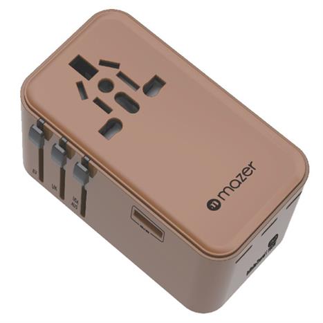 Sạc nhanh du lịch USB Type-C PD QC 4+ GaN 160W Mazer M-IFTravel1160PD-DT Màu Cam đất