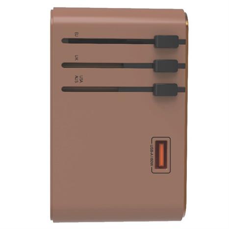 Sạc nhanh du lịch USB Type-C PD QC 4+ GaN 160W Mazer M-IFTravel1160PD-DT Màu Cam đất