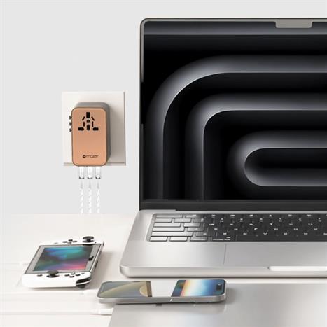 Sạc nhanh du lịch USB Type-C PD QC 4+ GaN 160W Mazer M-IFTravel1160PD-DT Màu Cam đất