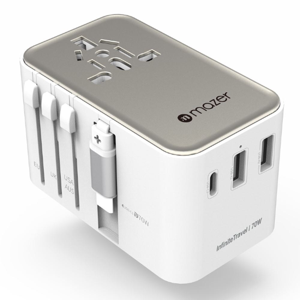 Sạc nhanh du lịch USB Type-C 70W Mazer M-IFTravel370-WT - Thiết kế