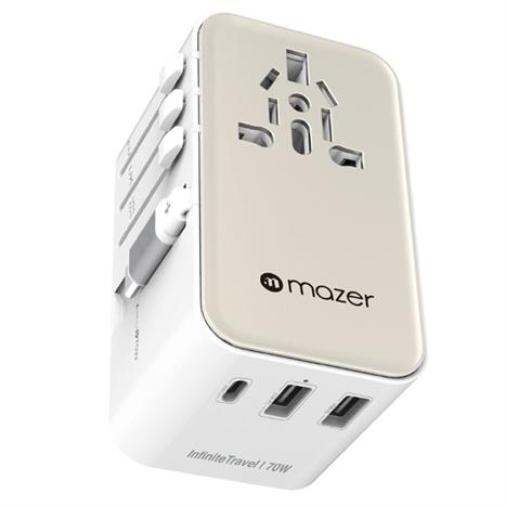 Sạc nhanh du lịch USB Type-C 70W Mazer M-IFTravel370-WT Màu Trắng