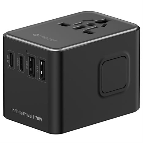 Sạc nhanh du lịch USB Type-C PD GaN 70W Mazer M-IFTravel170PD-BG Màu Đen - Xám