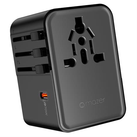Sạc nhanh du lịch USB Type-C PD GaN 70W Mazer M-IFTravel170PD-BG Màu Đen - Xám